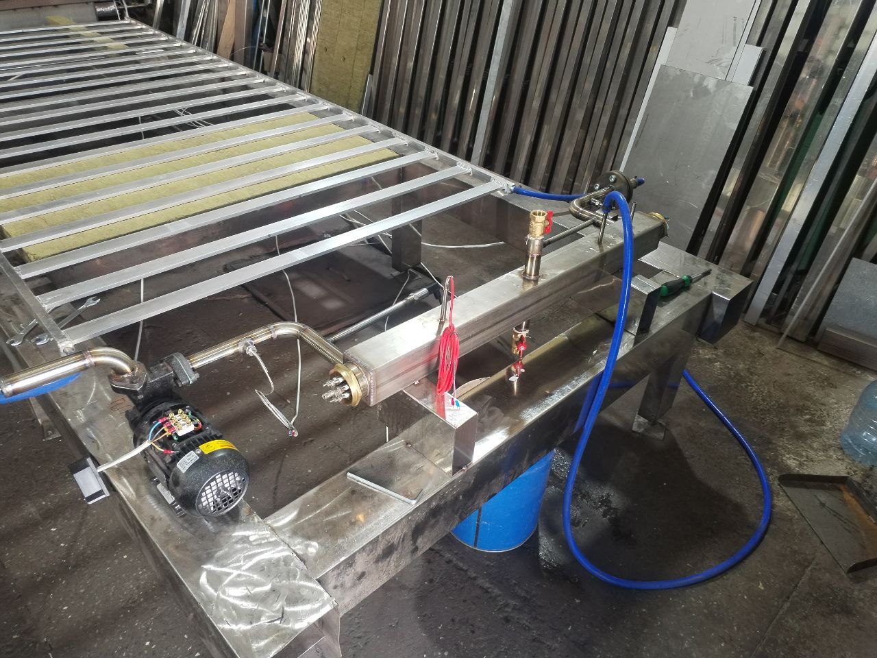 ТЭН из алюминия на проверочном стенде