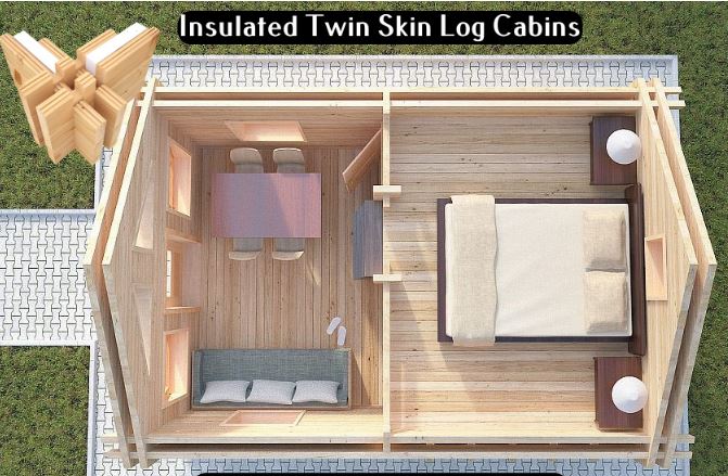 Внешний вид дома из двойного бруса